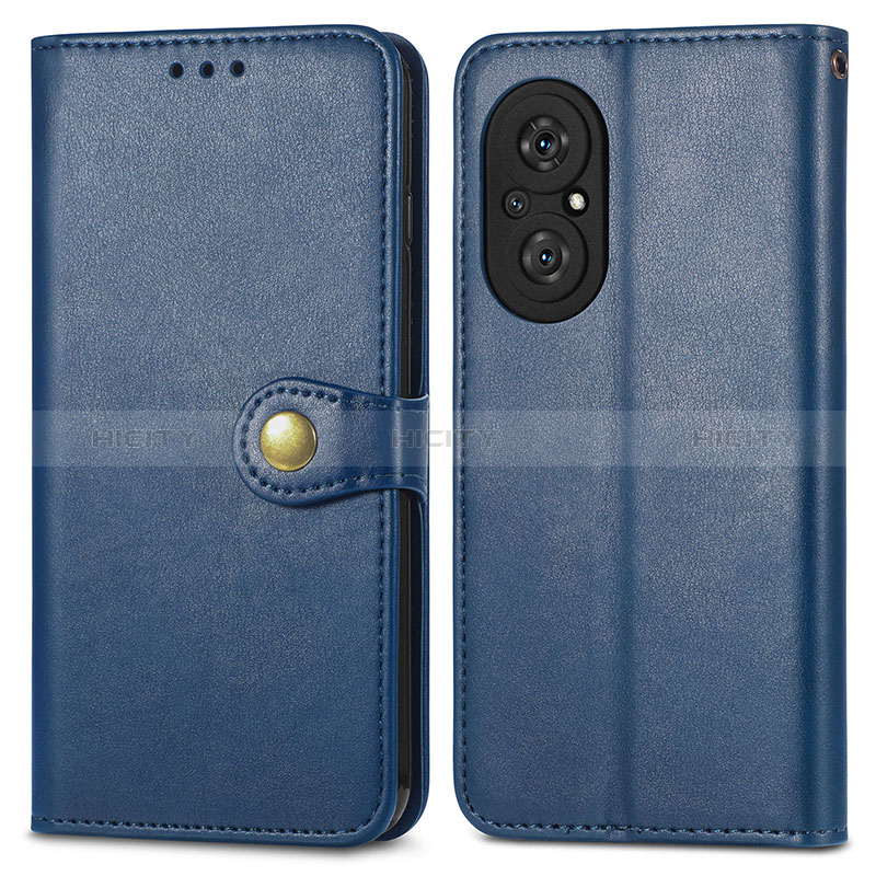 Custodia Portafoglio In Pelle Cover con Supporto S05D per Huawei Honor 50 SE 5G Blu