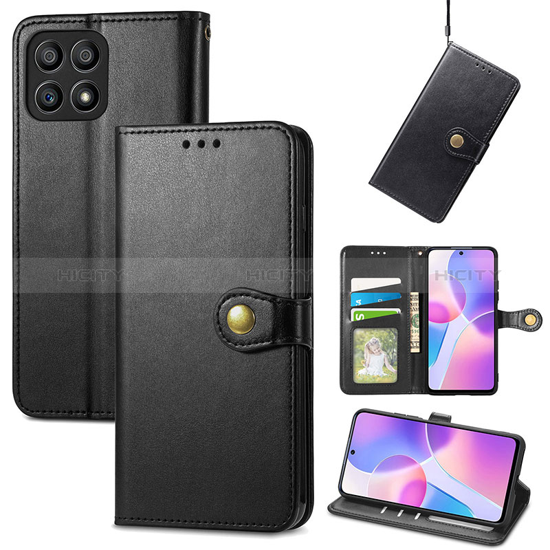 Custodia Portafoglio In Pelle Cover con Supporto S05D per Huawei Honor X30i