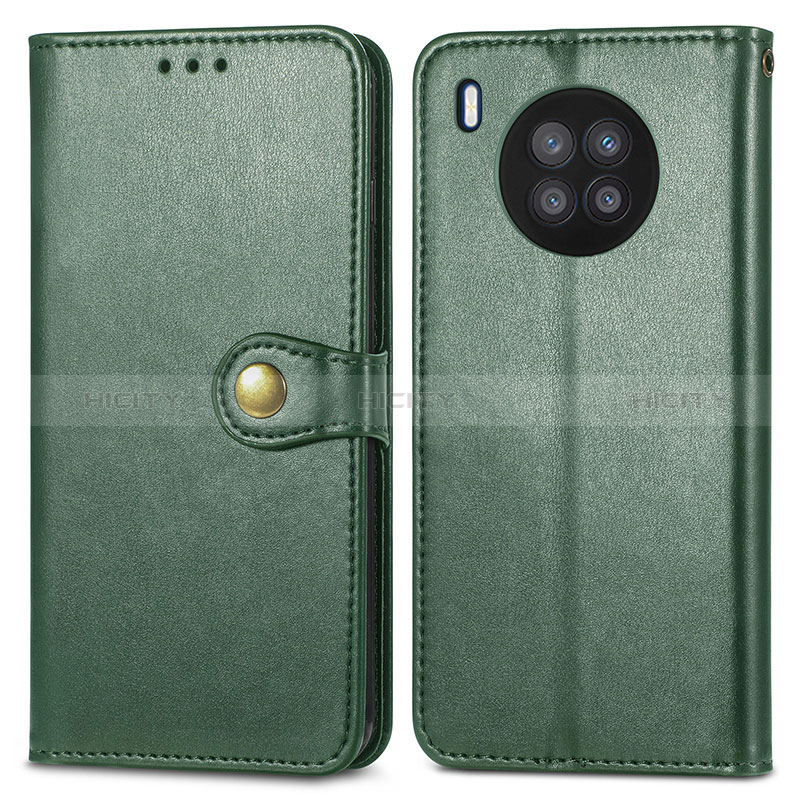 Custodia Portafoglio In Pelle Cover con Supporto S05D per Huawei Nova 8i Verde