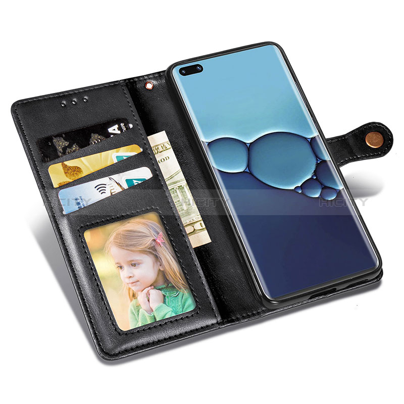 Custodia Portafoglio In Pelle Cover con Supporto S05D per Huawei P40 Pro