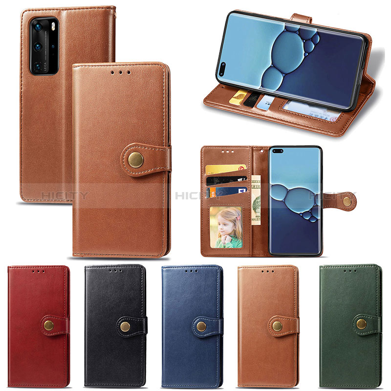 Custodia Portafoglio In Pelle Cover con Supporto S05D per Huawei P40 Pro