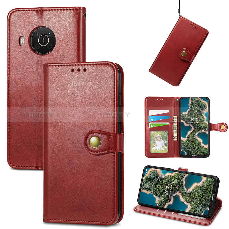 Custodia Portafoglio In Pelle Cover con Supporto S05D per Nokia X20