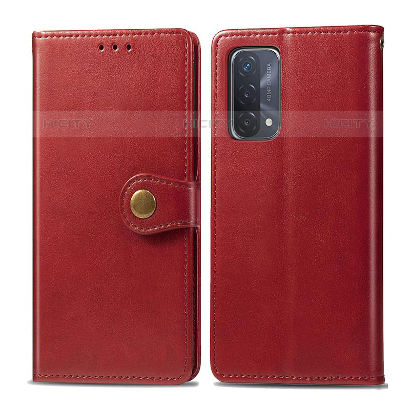 Custodia Portafoglio In Pelle Cover con Supporto S05D per OnePlus Nord N200 5G Rosso