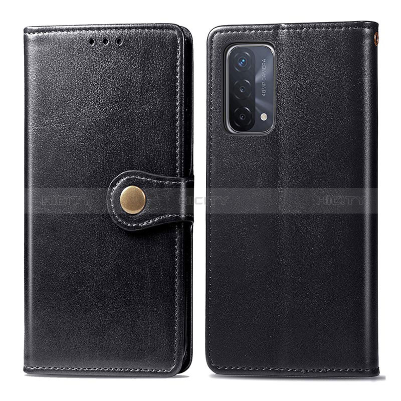 Custodia Portafoglio In Pelle Cover con Supporto S05D per Oppo A74 5G Nero