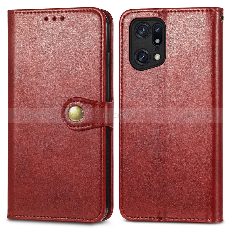 Custodia Portafoglio In Pelle Cover con Supporto S05D per Oppo Find X5 5G