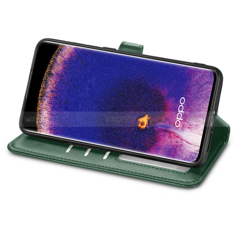 Custodia Portafoglio In Pelle Cover con Supporto S05D per Oppo Find X5 5G