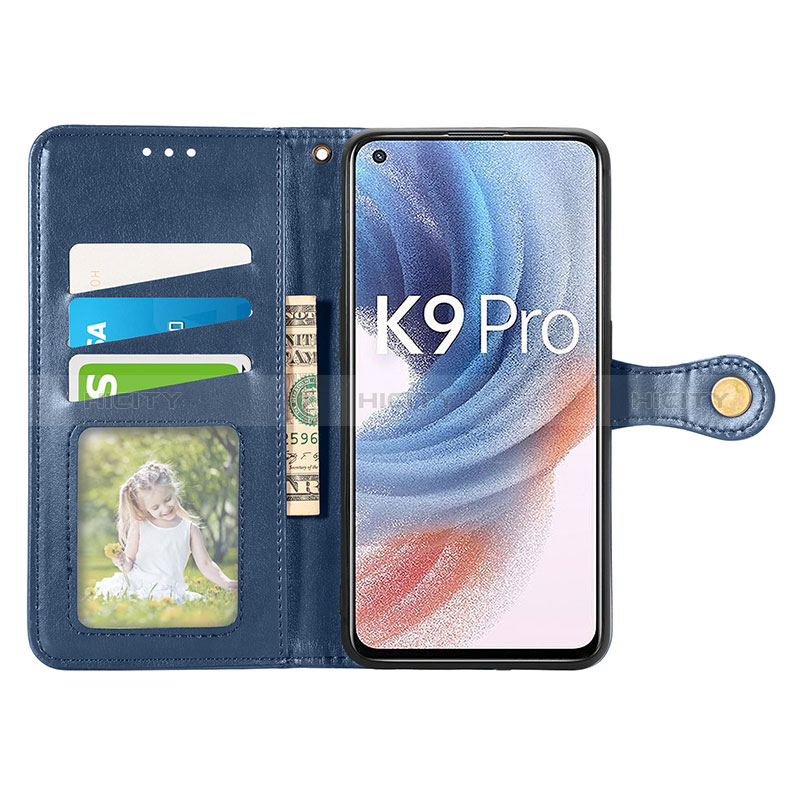 Custodia Portafoglio In Pelle Cover con Supporto S05D per Oppo K9 Pro 5G