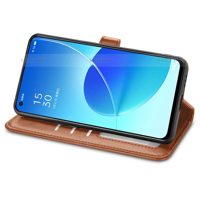 Custodia Portafoglio In Pelle Cover con Supporto S05D per Oppo Reno6 5G