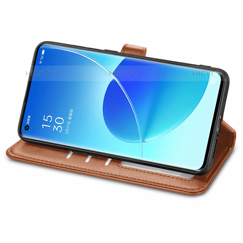 Custodia Portafoglio In Pelle Cover con Supporto S05D per Oppo Reno6 Pro 5G