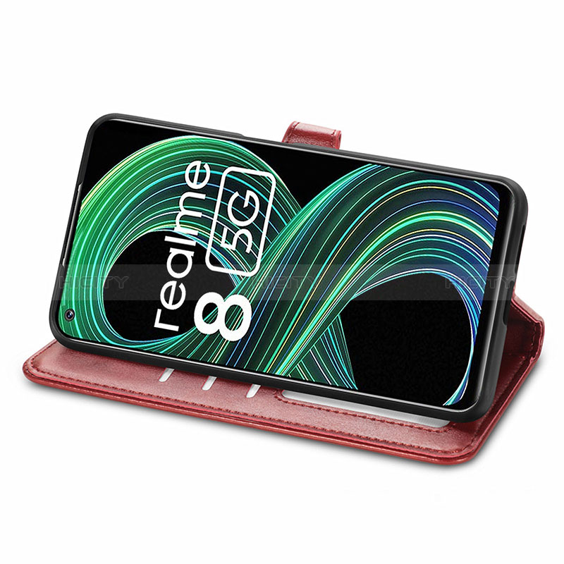 Custodia Portafoglio In Pelle Cover con Supporto S05D per Realme 9 5G India