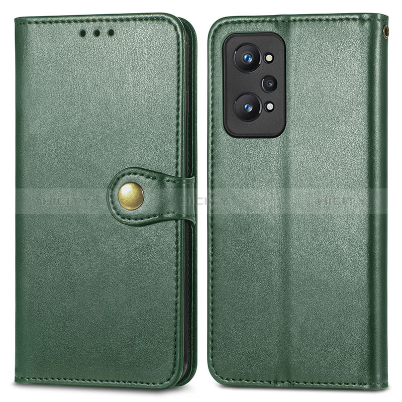 Custodia Portafoglio In Pelle Cover con Supporto S05D per Realme GT2 5G Verde