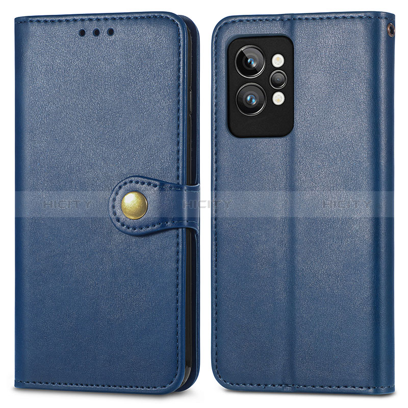 Custodia Portafoglio In Pelle Cover con Supporto S05D per Realme GT2 Pro 5G Blu