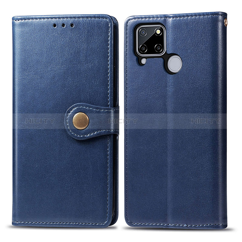 Custodia Portafoglio In Pelle Cover con Supporto S05D per Realme Narzo 20 Blu