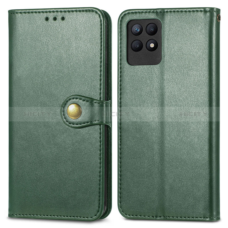 Custodia Portafoglio In Pelle Cover con Supporto S05D per Realme Narzo 50 4G Verde