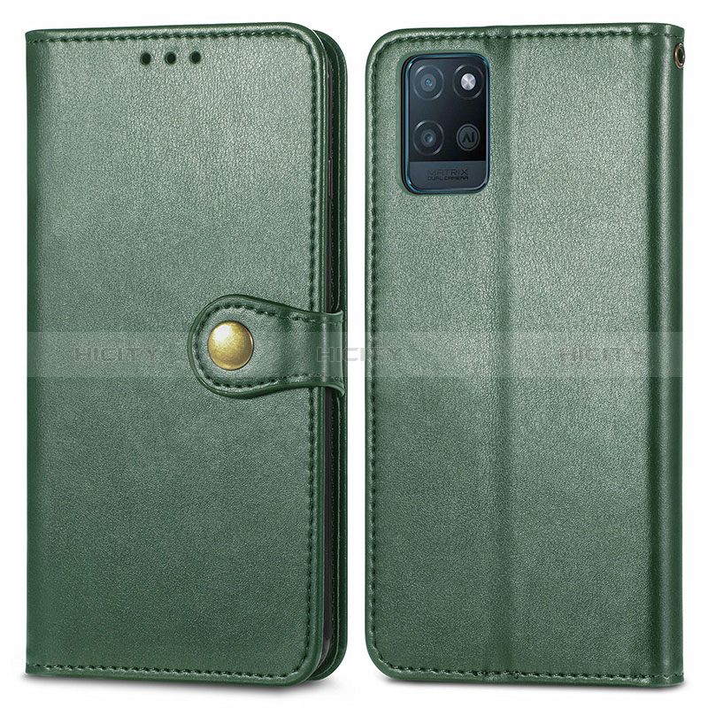 Custodia Portafoglio In Pelle Cover con Supporto S05D per Realme V11 5G Verde