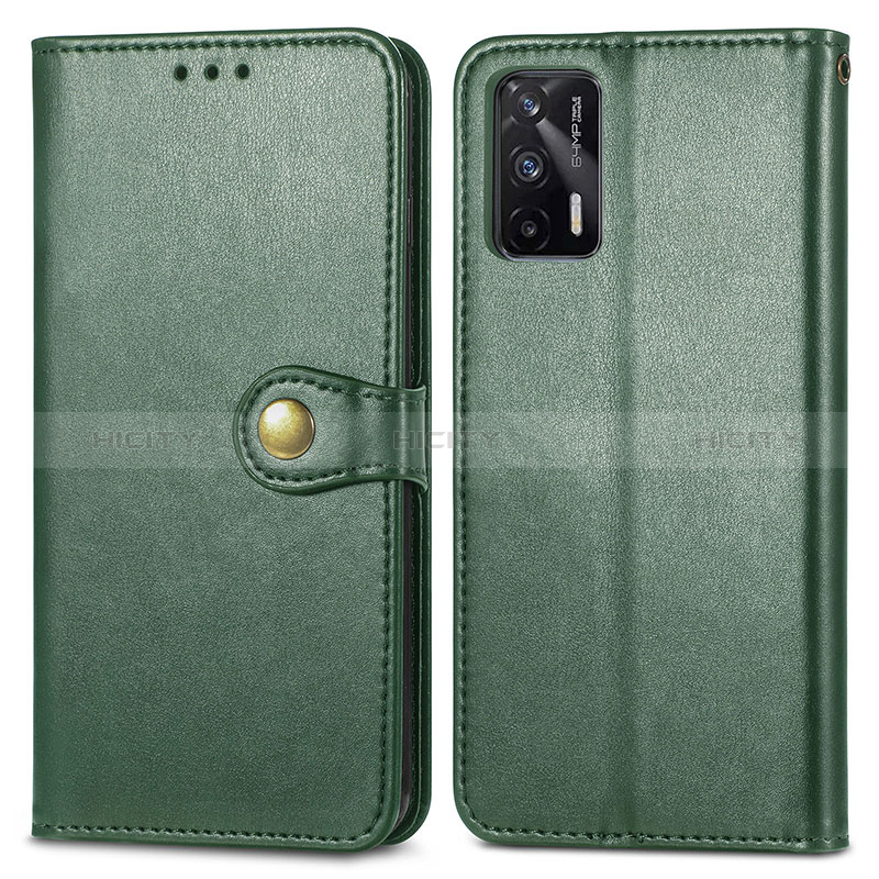 Custodia Portafoglio In Pelle Cover con Supporto S05D per Realme X7 Max 5G Verde