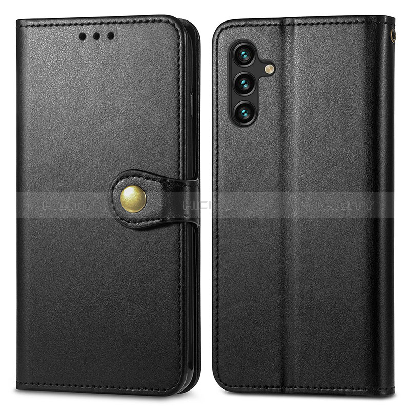 Custodia Portafoglio In Pelle Cover con Supporto S05D per Samsung Galaxy A04s Nero