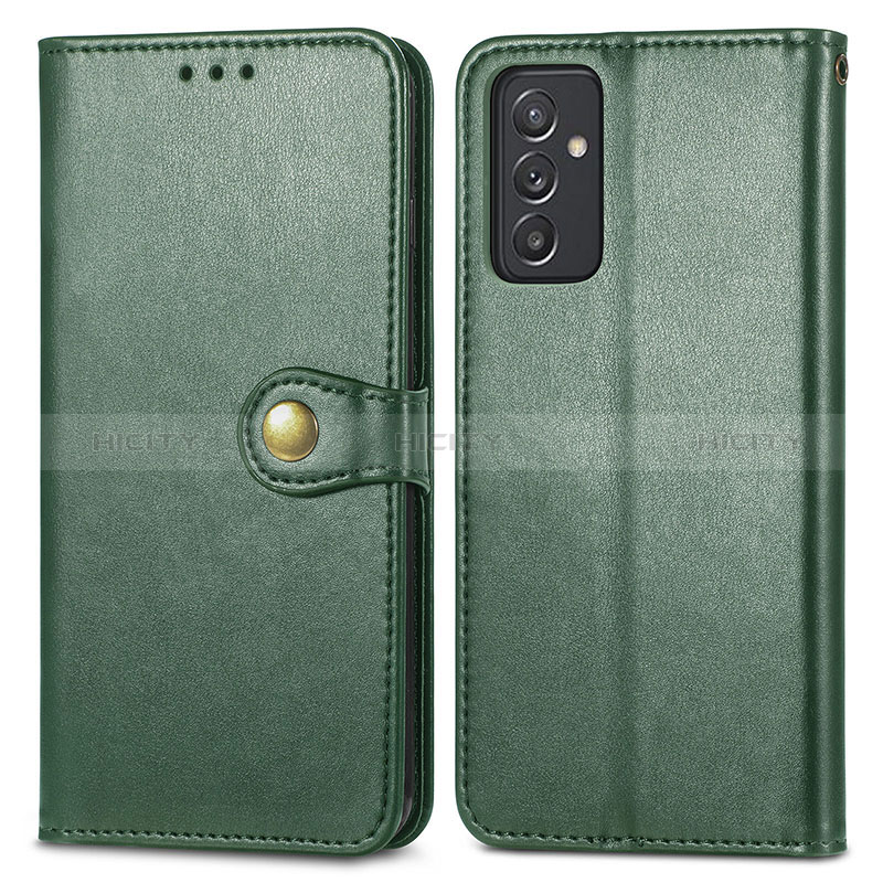 Custodia Portafoglio In Pelle Cover con Supporto S05D per Samsung Galaxy A15 LTE Verde