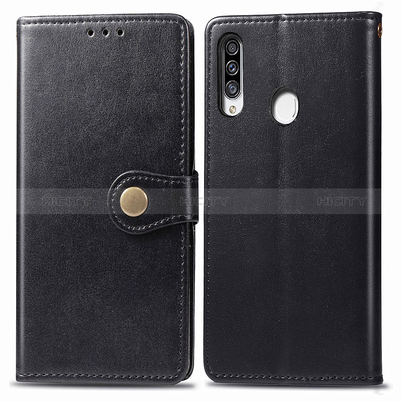 Custodia Portafoglio In Pelle Cover con Supporto S05D per Samsung Galaxy A20s Nero