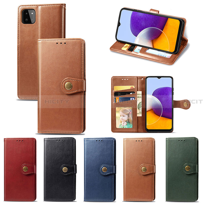 Custodia Portafoglio In Pelle Cover con Supporto S05D per Samsung Galaxy A22 5G