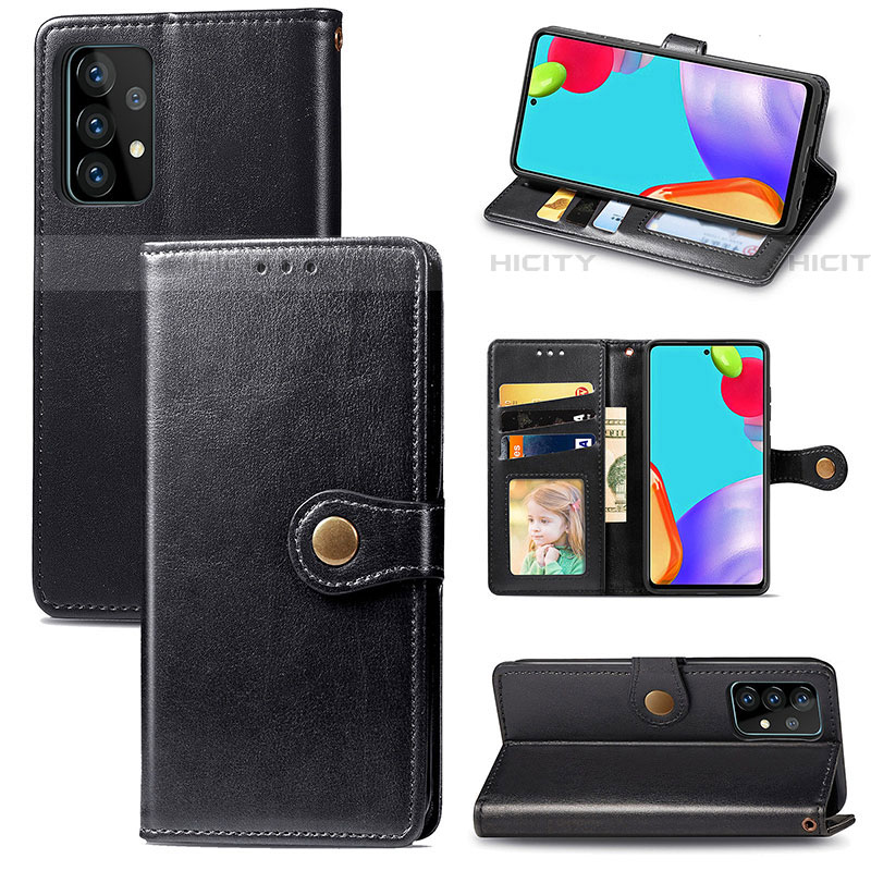 Custodia Portafoglio In Pelle Cover con Supporto S05D per Samsung Galaxy A52 4G