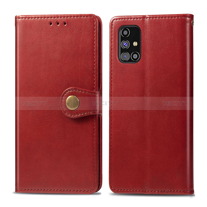 Custodia Portafoglio In Pelle Cover con Supporto S05D per Samsung Galaxy M31s Rosso