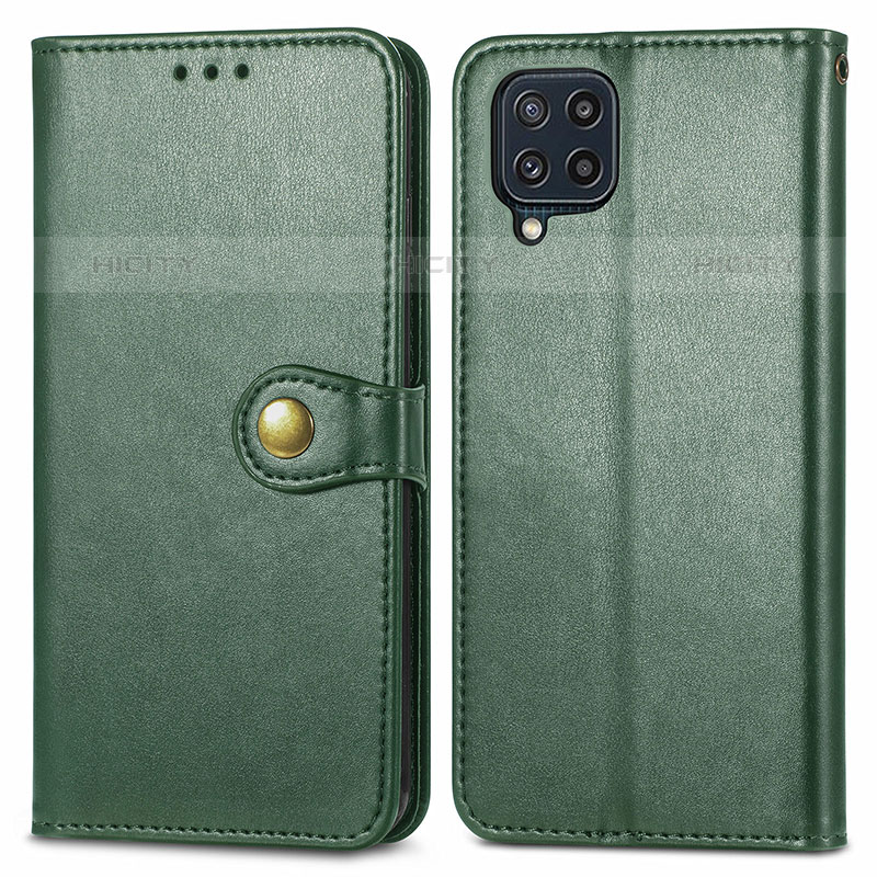 Custodia Portafoglio In Pelle Cover con Supporto S05D per Samsung Galaxy M32 4G Verde