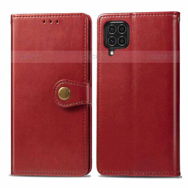 Custodia Portafoglio In Pelle Cover con Supporto S05D per Samsung Galaxy M62 4G Rosso