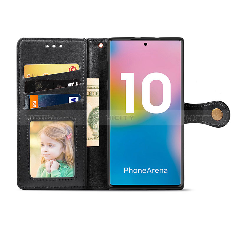 Custodia Portafoglio In Pelle Cover con Supporto S05D per Samsung Galaxy Note 10 Plus 5G