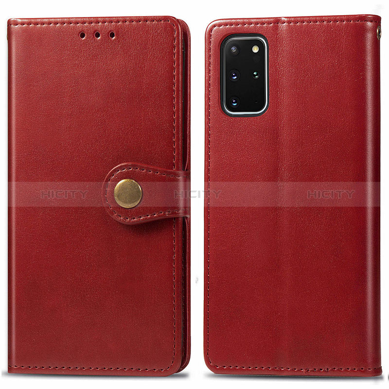 Custodia Portafoglio In Pelle Cover con Supporto S05D per Samsung Galaxy S20 Plus 5G Rosso