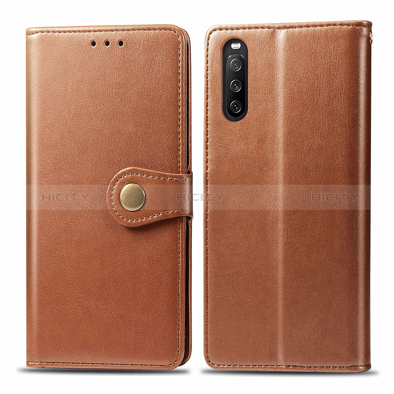 Custodia Portafoglio In Pelle Cover con Supporto S05D per Sony Xperia 10 III