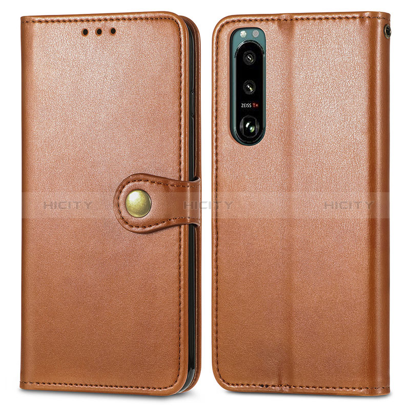 Custodia Portafoglio In Pelle Cover con Supporto S05D per Sony Xperia 5 IV