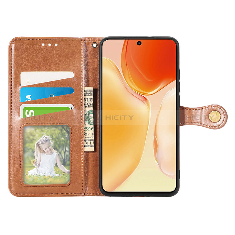 Custodia Portafoglio In Pelle Cover con Supporto S05D per Vivo X70 5G