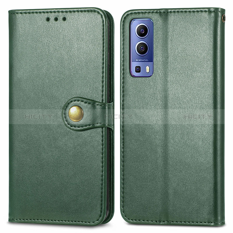 Custodia Portafoglio In Pelle Cover con Supporto S05D per Vivo Y75s 5G Verde