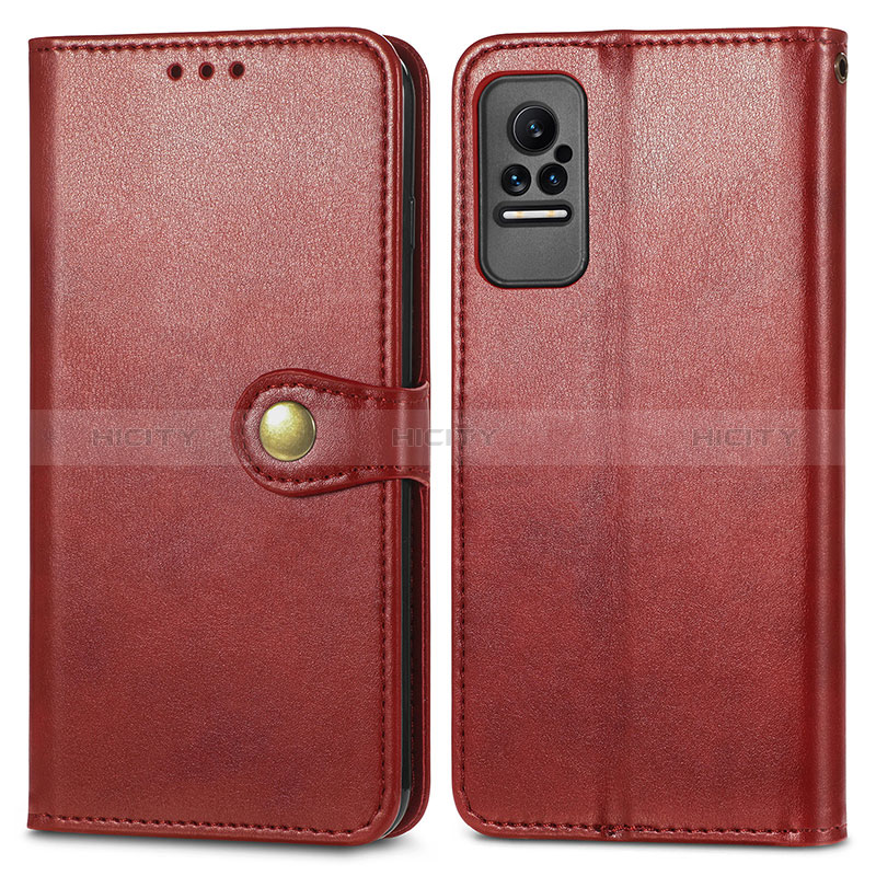 Custodia Portafoglio In Pelle Cover con Supporto S05D per Xiaomi Civi 5G Rosso