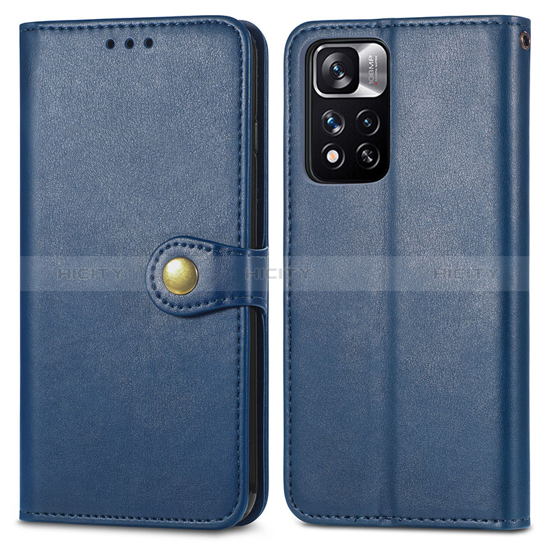 Custodia Portafoglio In Pelle Cover con Supporto S05D per Xiaomi Mi 11i 5G (2022) Blu