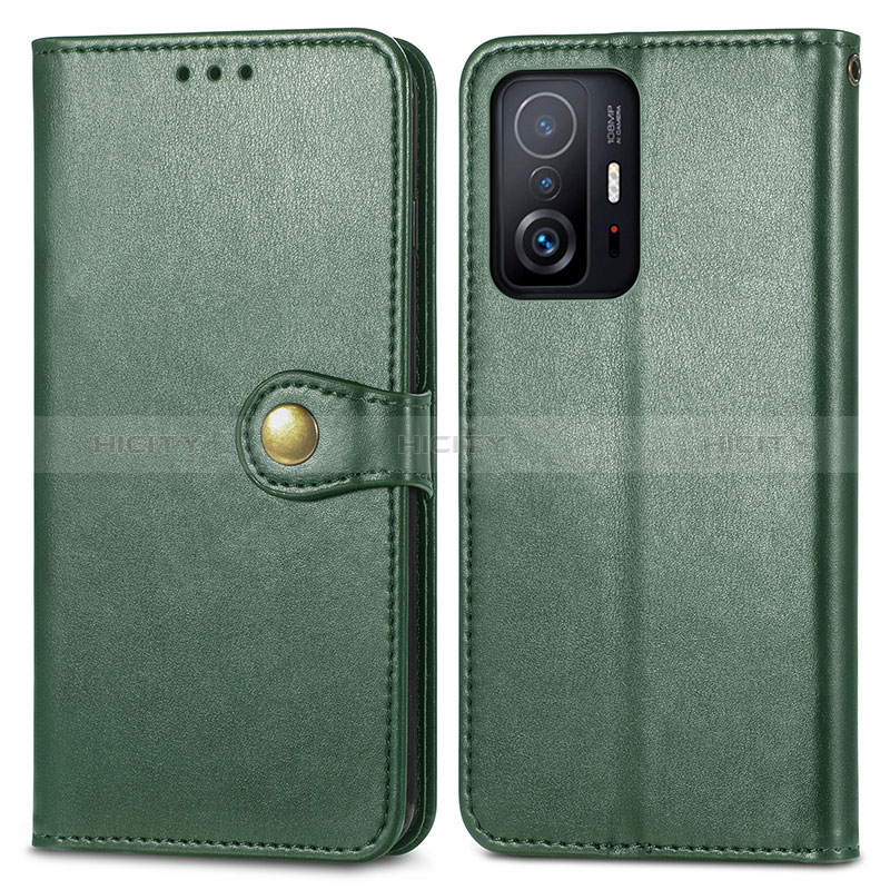 Custodia Portafoglio In Pelle Cover con Supporto S05D per Xiaomi Mi 11T Pro 5G Verde