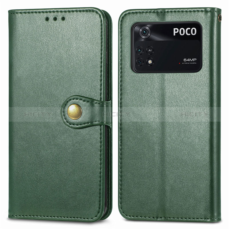 Custodia Portafoglio In Pelle Cover con Supporto S05D per Xiaomi Poco M4 Pro 4G