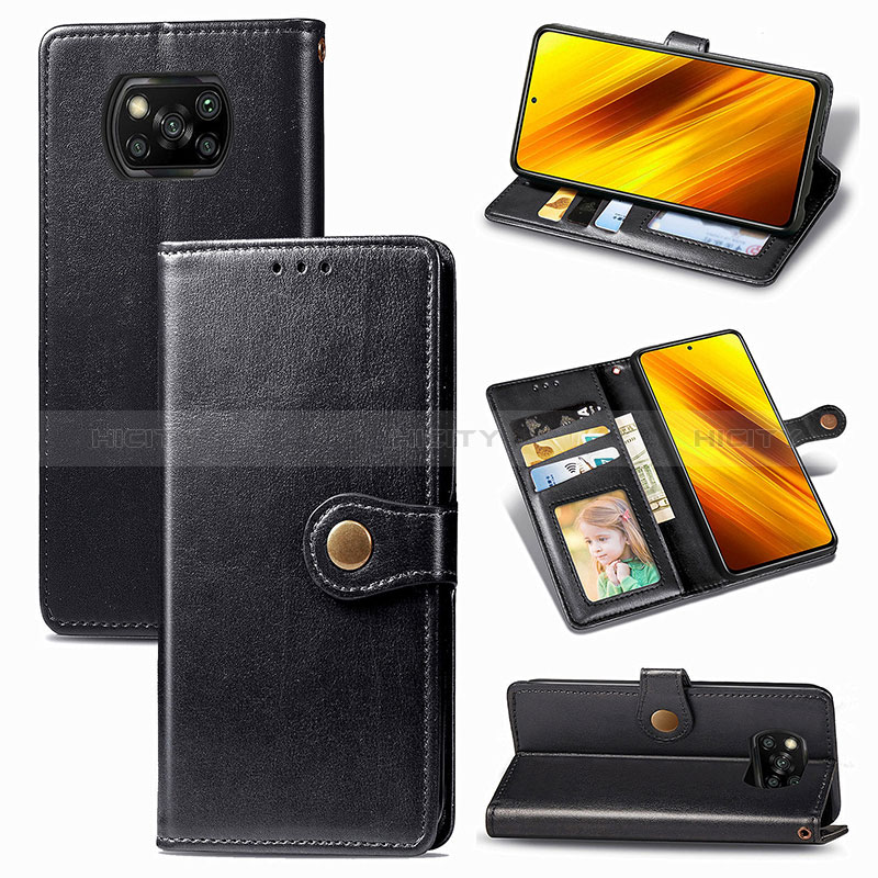 Custodia Portafoglio In Pelle Cover con Supporto S05D per Xiaomi Poco X3 NFC