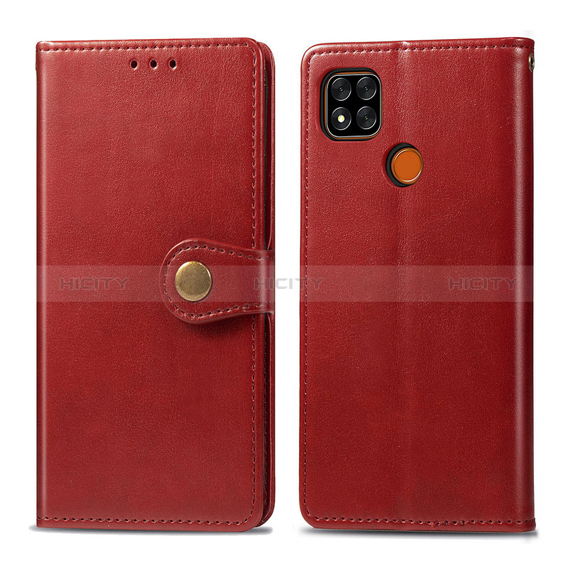 Custodia Portafoglio In Pelle Cover con Supporto S05D per Xiaomi Redmi 9 Activ Rosso