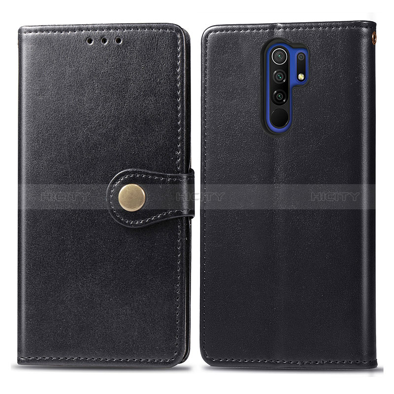 Custodia Portafoglio In Pelle Cover con Supporto S05D per Xiaomi Redmi 9 Prime India Nero