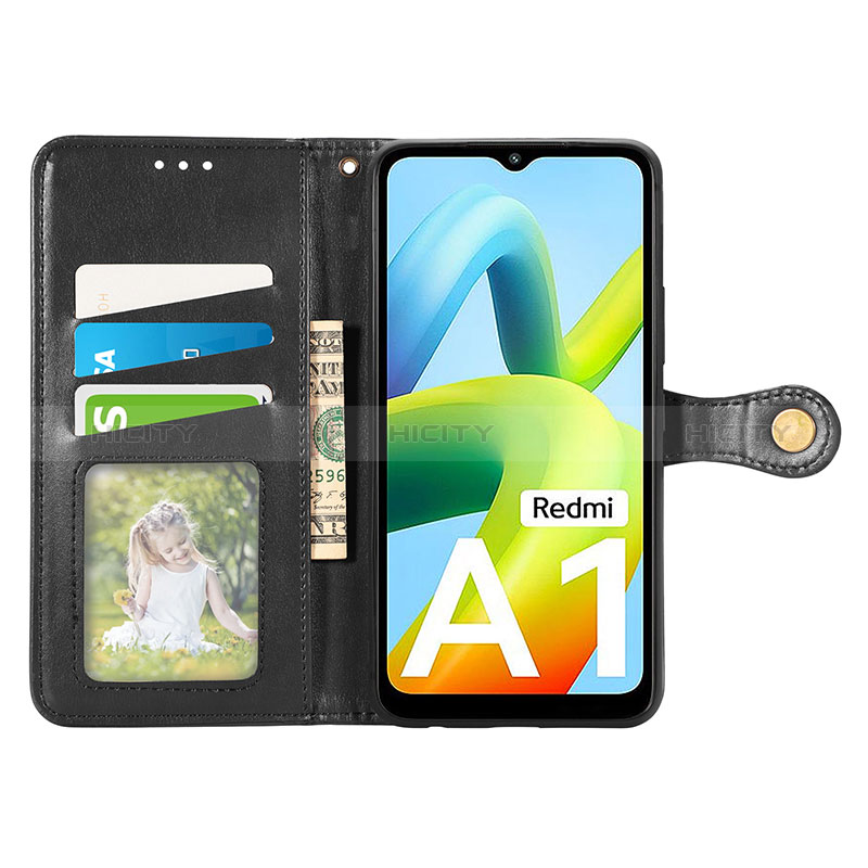 Custodia Portafoglio In Pelle Cover con Supporto S05D per Xiaomi Redmi A1