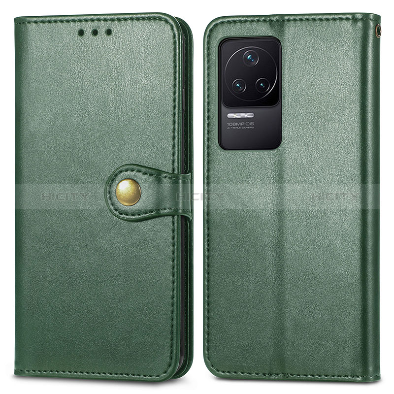 Custodia Portafoglio In Pelle Cover con Supporto S05D per Xiaomi Redmi K50 5G Verde