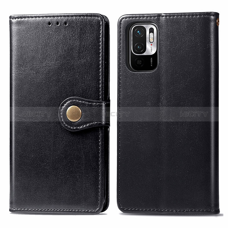 Custodia Portafoglio In Pelle Cover con Supporto S05D per Xiaomi Redmi Note 10 JE 5G Nero