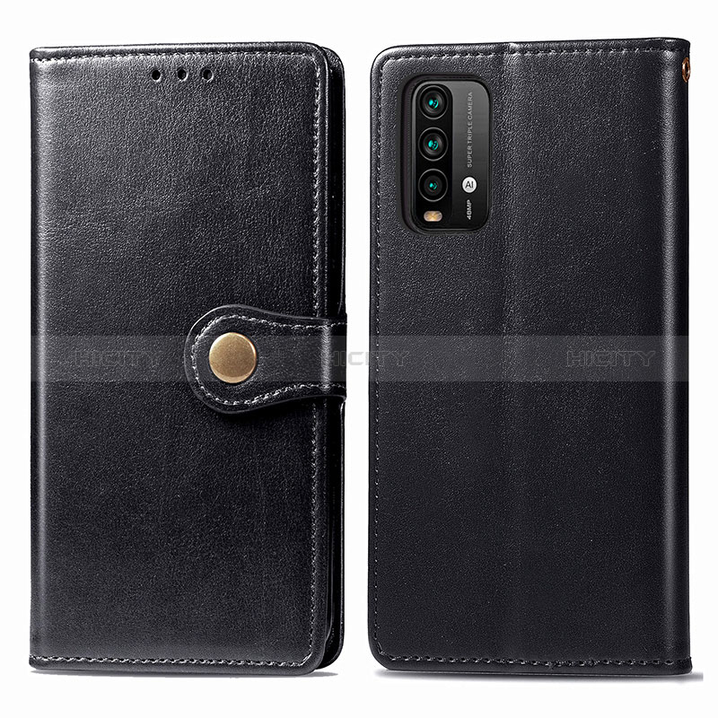 Custodia Portafoglio In Pelle Cover con Supporto S05D per Xiaomi Redmi Note 9 4G Nero