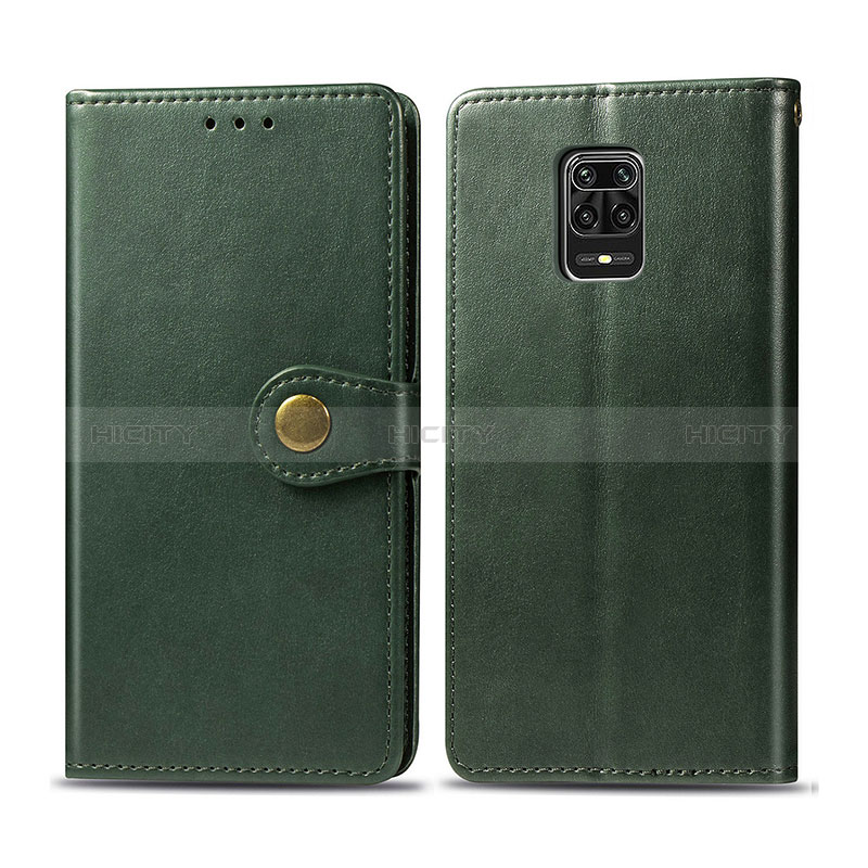 Custodia Portafoglio In Pelle Cover con Supporto S05D per Xiaomi Redmi Note 9S Verde