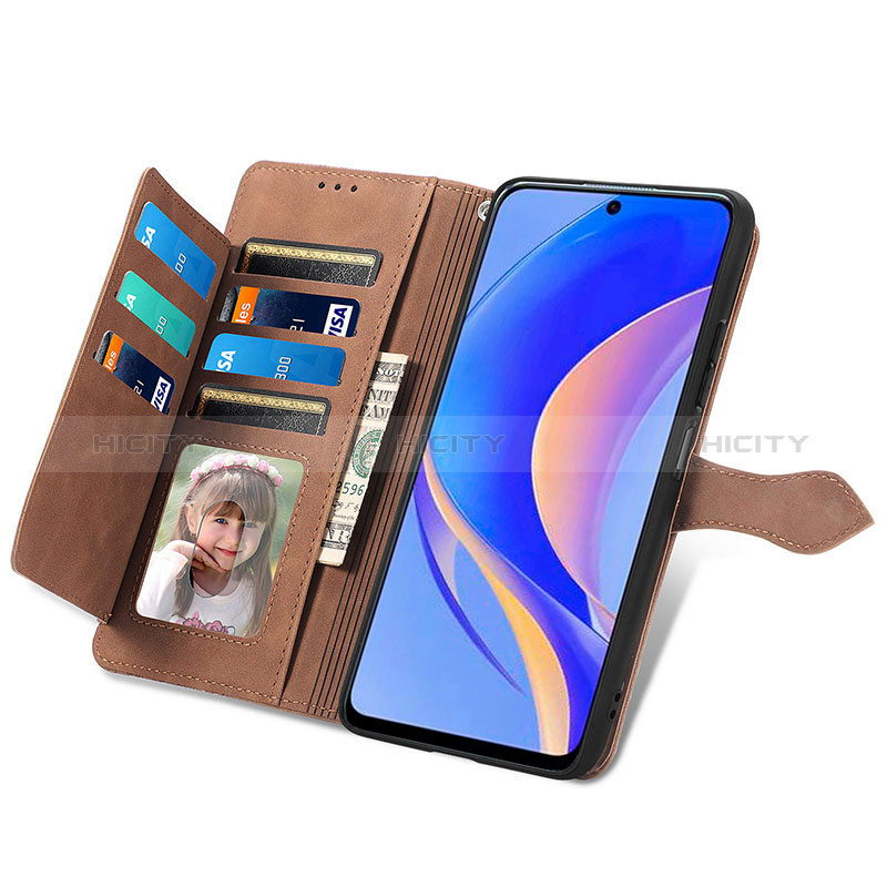 Custodia Portafoglio In Pelle Cover con Supporto S06D per Huawei Enjoy 50 Pro