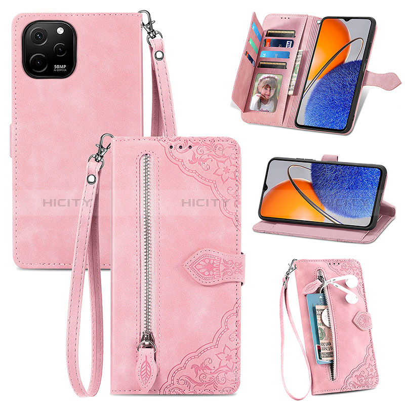 Custodia Portafoglio In Pelle Cover con Supporto S06D per Huawei Enjoy 50z