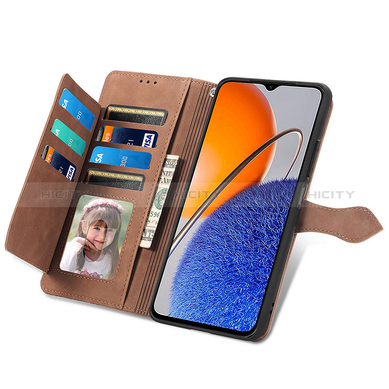 Custodia Portafoglio In Pelle Cover con Supporto S06D per Huawei Enjoy 50z