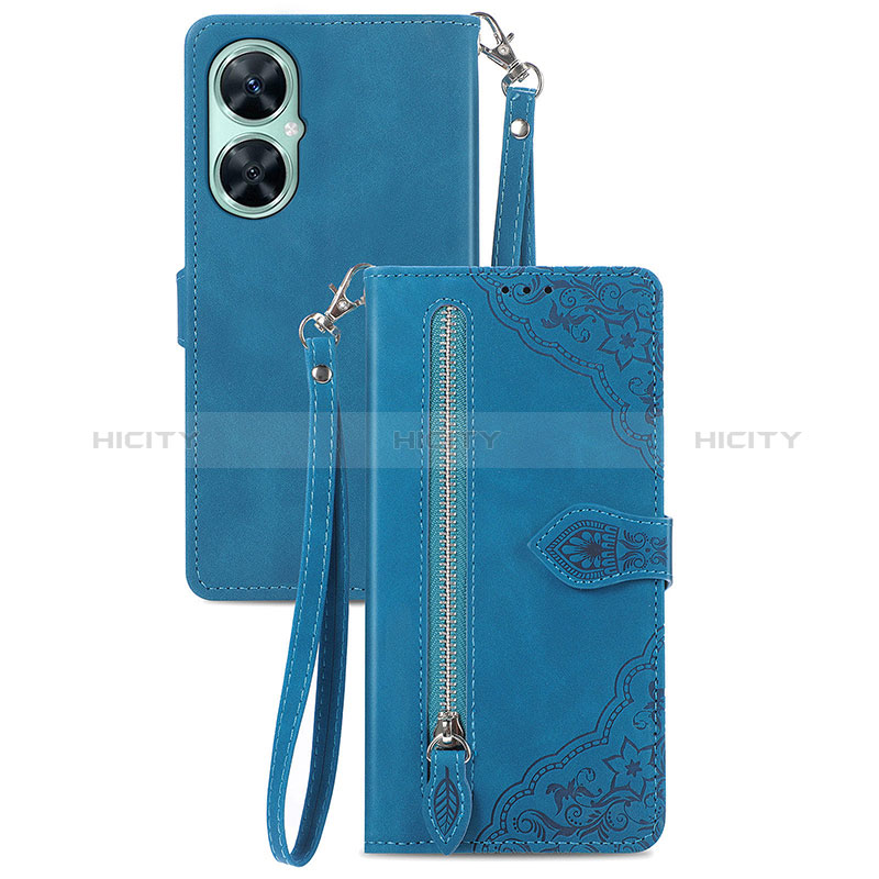 Custodia Portafoglio In Pelle Cover con Supporto S06D per Huawei Nova 11i Blu